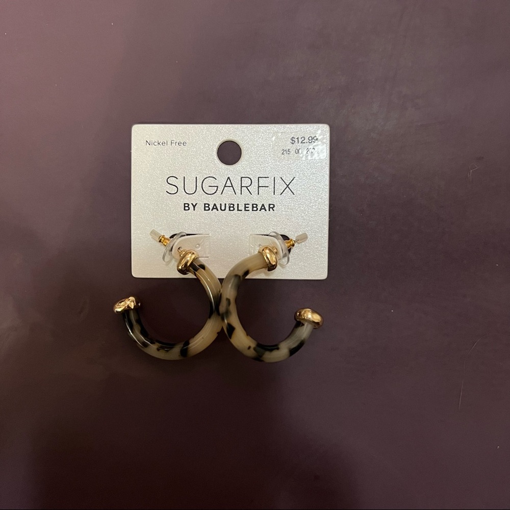 Sugarfix by Baublebar tortoise hoop earrings